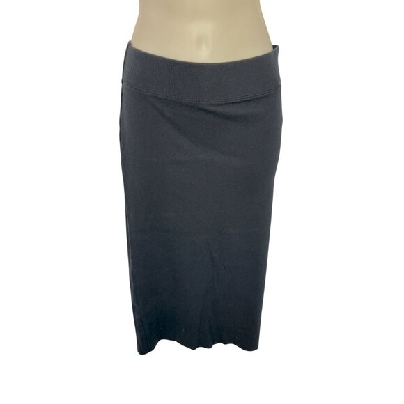 James Perse Black Rib Knit Midi Skirt NWT - Size L - Picture 3 of 9